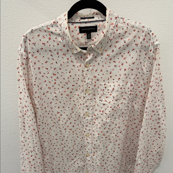 Banana Republic Other - Banana Republic Men's Shirt with Orange Floral Pattern